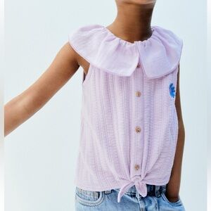 Zara Purple Sleeveless Top